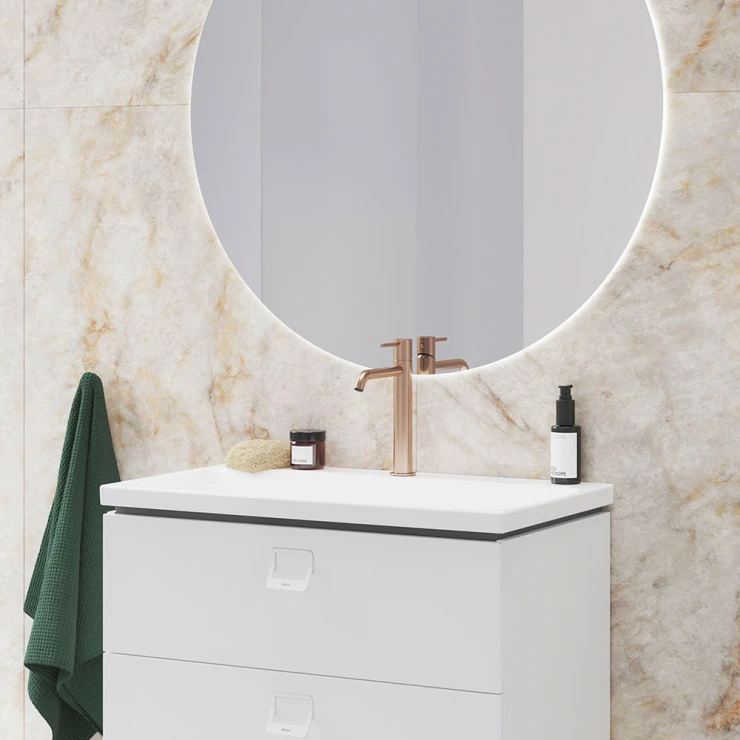 Ravak Servantbatteri Espirit Rose Gull Matt 25 cm