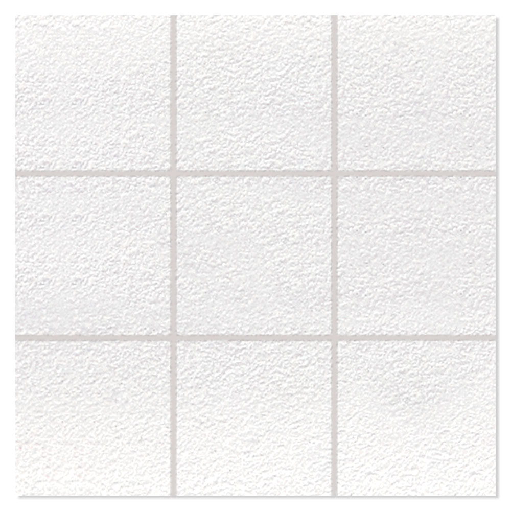Mosaikkflis Paintbox Vit-Sandpapper Matt Relieff 30x30 (10x10) cm