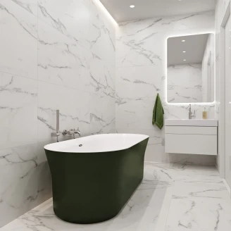 Marmor Gulvflis <strong>Michelangelo Carrara</strong>  Hvit Matt 60x120 cm