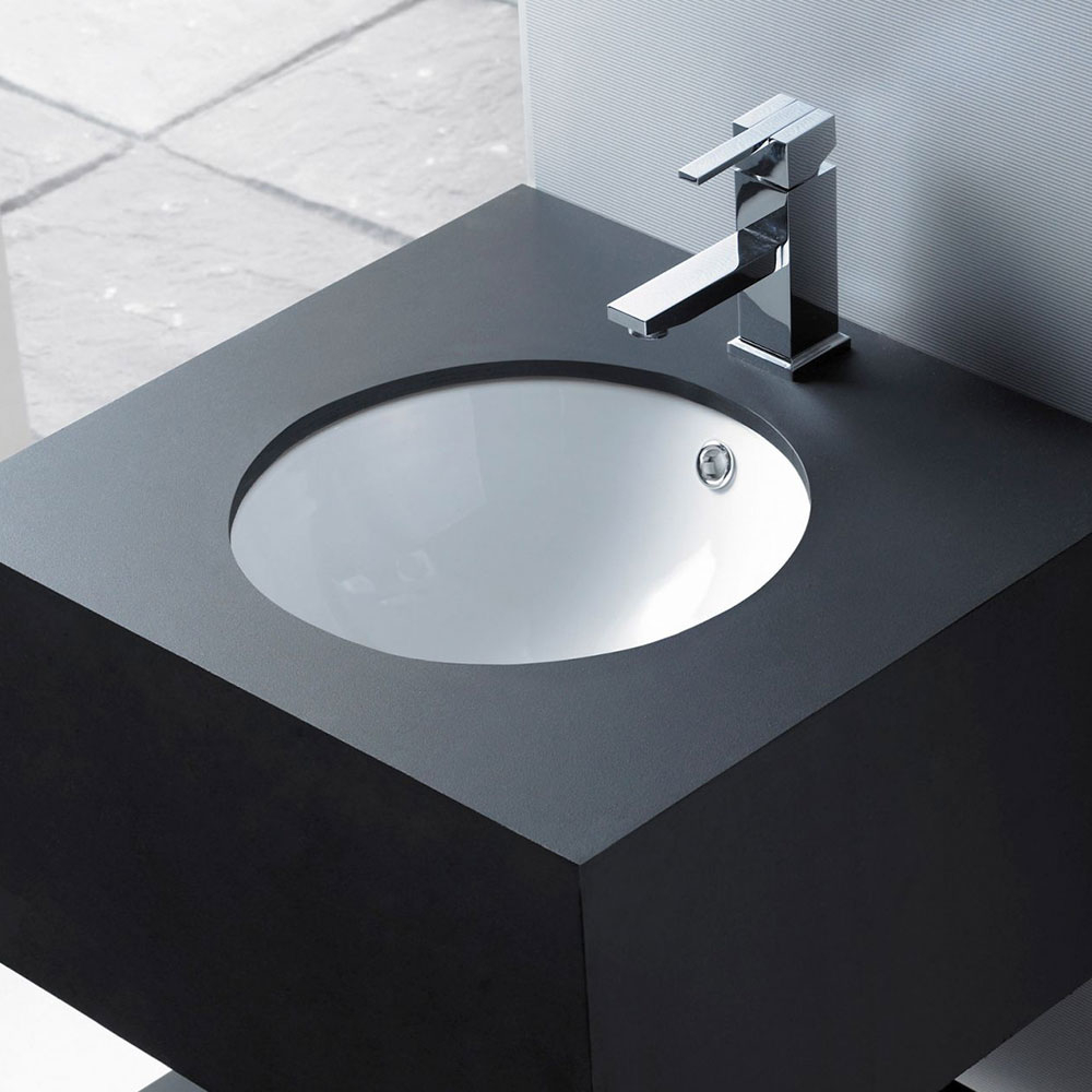 Bathco Servant Rund Cerdena Hvit Blank 38 cm
