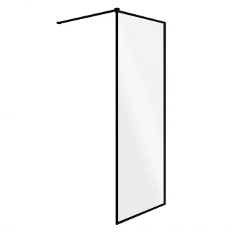 Brusevæg <strong>Nordhav</strong>  Sort 8 mm 100x190 cm