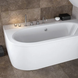 Badekar <strong>Solhaga</strong>  Hvit Blank Høyre 160 cm (Uten Panel & Avlopp)