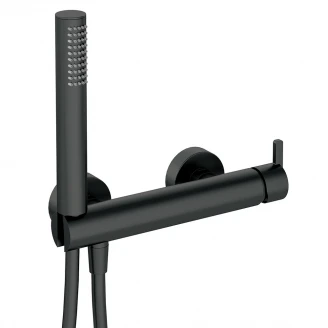 Brusearmatur med Brusesæt <strong>Silia</strong>  Sort Mat