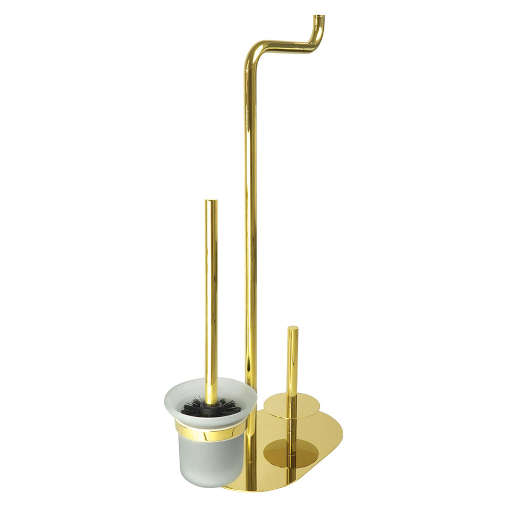 Toalettpapirholder 3-funktions Silia Gull Blank