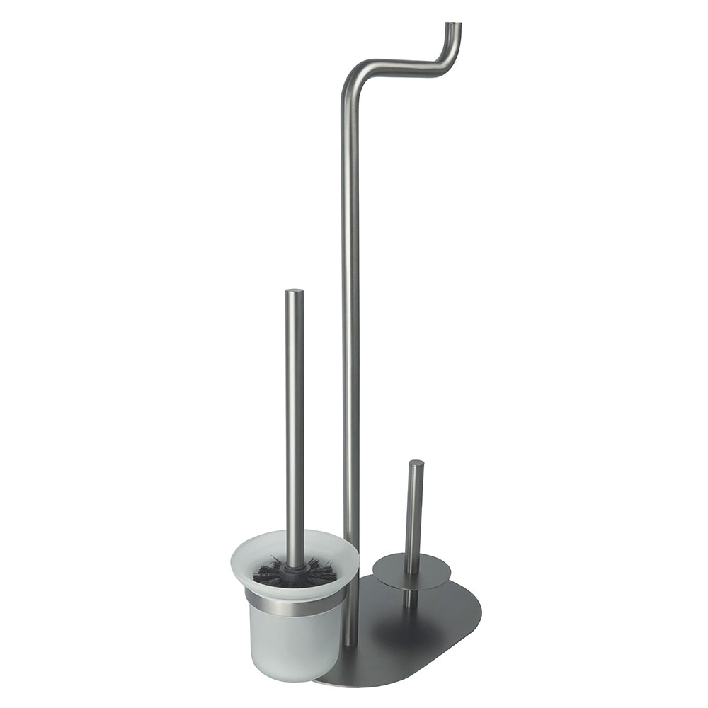 Toalettpapirholder 3-funktions Silia Grå Titanium Matt