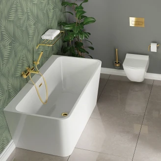 Toalettpapirholder Silia Gull Blank
