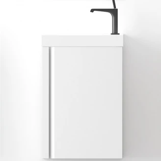Servantskap Compakt 40 cm Vit med Servant & Speil