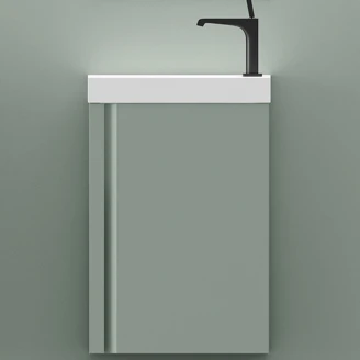 Servantskap Compakt 40 cm Grønn med Servant & Speil