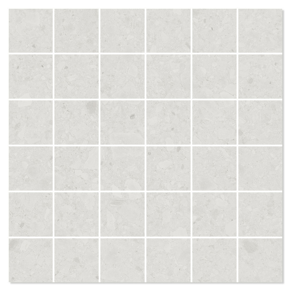 Mosaikkflis Ceppo di gre Lys Grå Matt 30x30 (5x5) cm