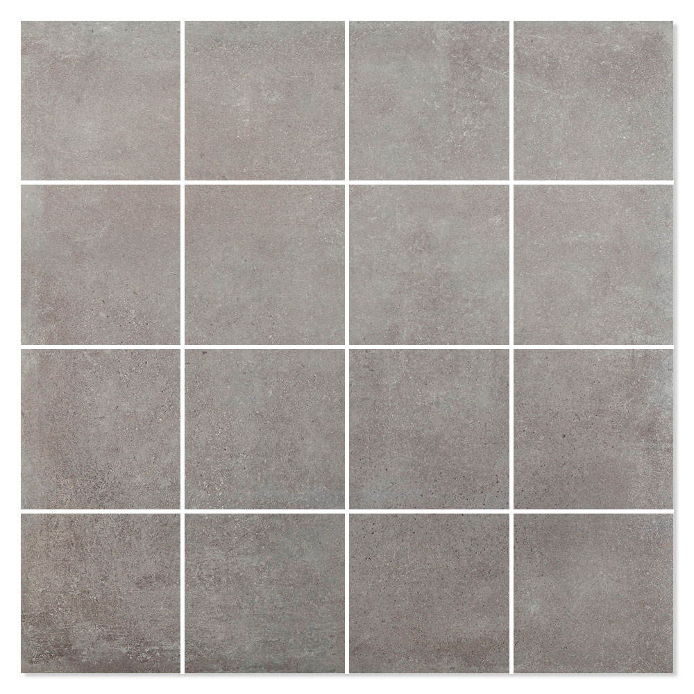Mosaikkflis Ivrea Mørk Grå Matt 30x30 (7x7) cm