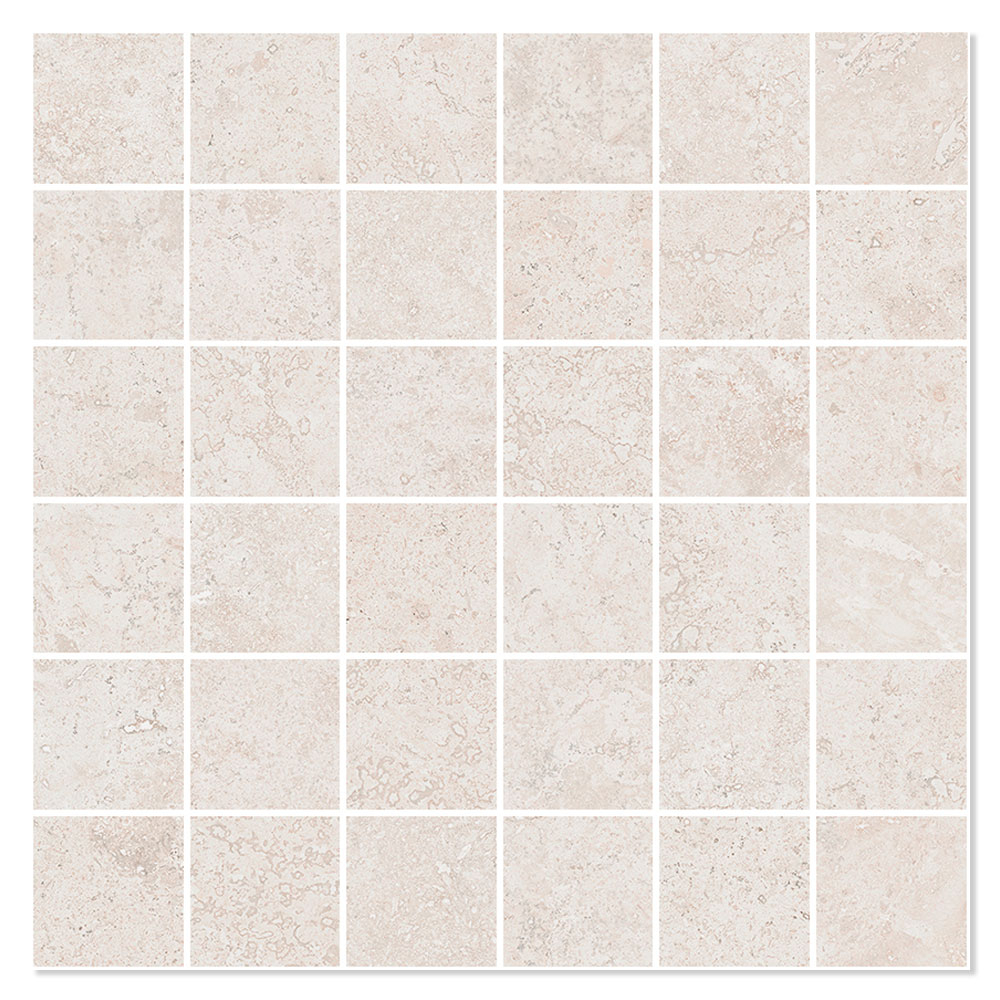 Mosaikkflis Pienza Ivory Matt 30x30 (5x5) cm