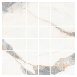 Mosaikkflis <strong>Luminus Marmor</strong>  Hvit Polert 30x30 (5x5) cm