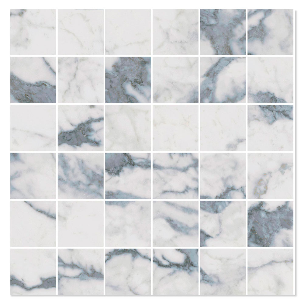 Mosaikkflis Paradigm White Relief Matt Relieff 30x30 (5x5) cm