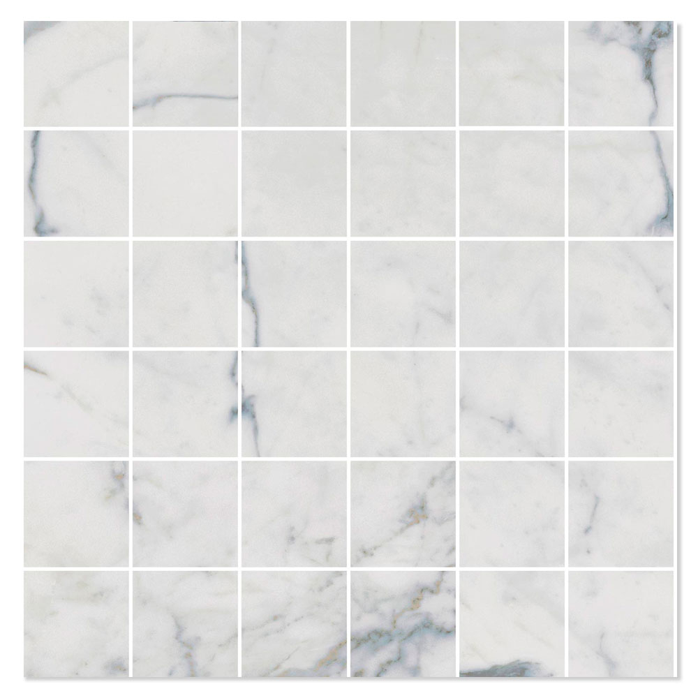 Mosaikkflis Paradigm White Matt Matt 30x30 (5x5) cm