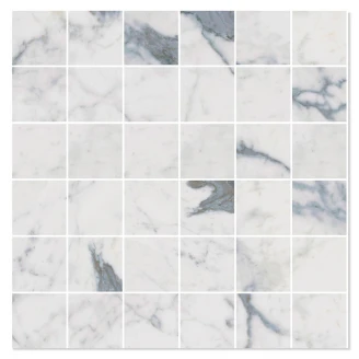 Mosaikkflis <strong>Paradigm</strong>  White Polerad Polert 30x30 (5x5) cm