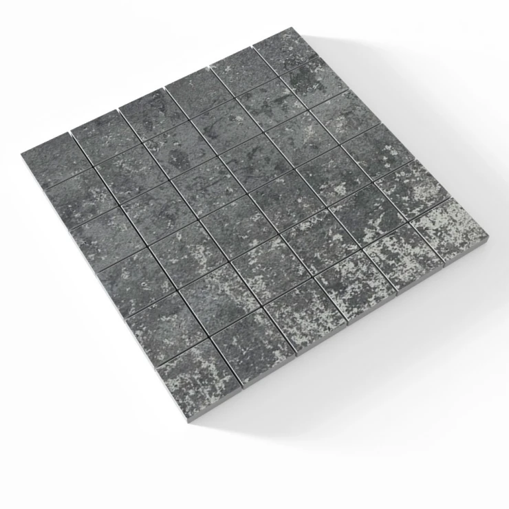 Mosaikkflis Metalo Svart Matt 30x30 (5x5) cm