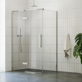 Ravak Dusjhjørne <strong>Cool!</strong>  100 + 90 cm Krom Blank