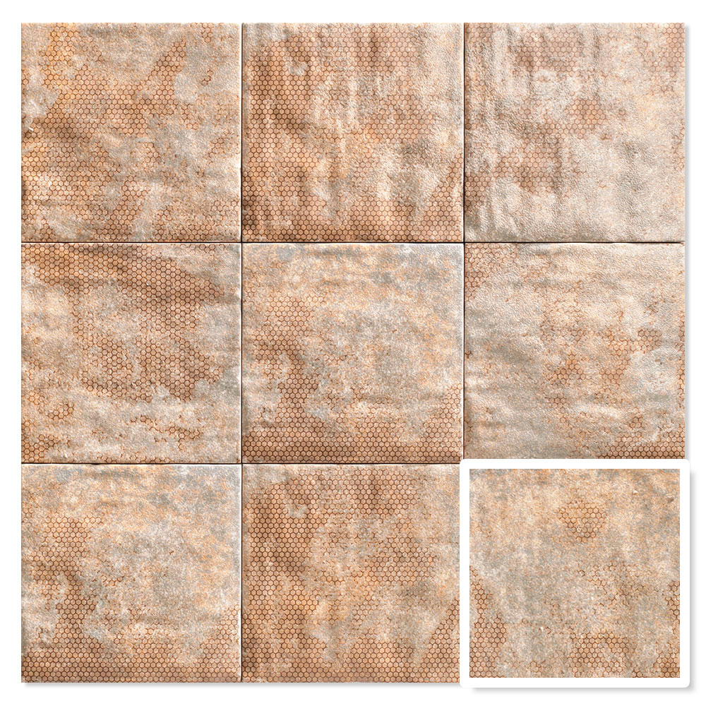 Mainzu Veggflis Mandala Brown Matt 20x20 cm