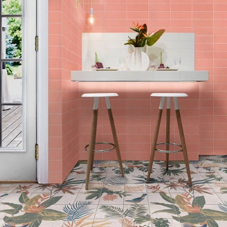 Mainzu Veggflis <strong>Jungle</strong>  Flamingo Matt 10x30 cm