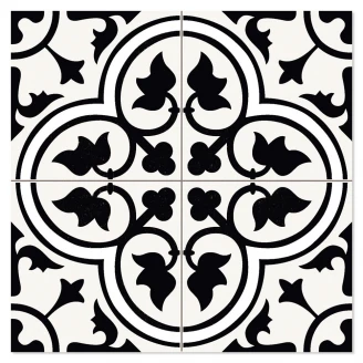 Klinker <strong>Avenue</strong>  Dover Hvid-Sort Mat 45x45 cm