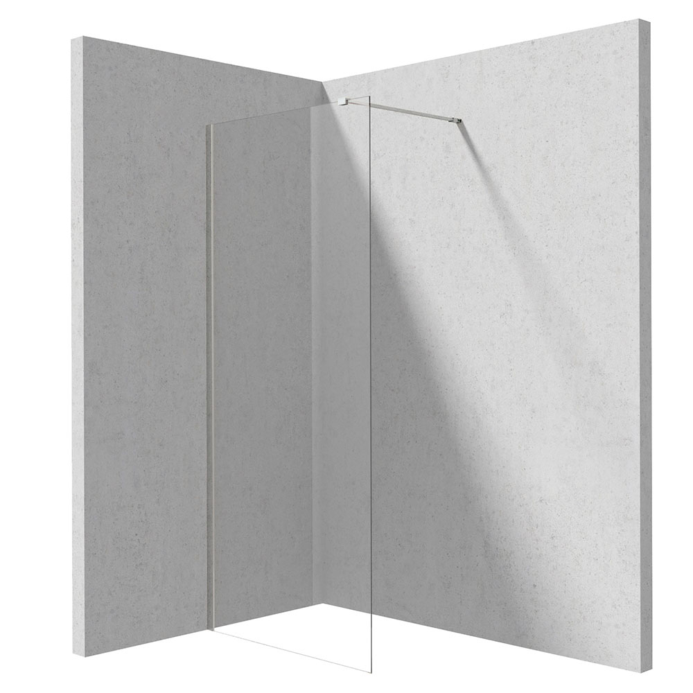 Dusjvegg Prizma Krom Blank 6 mm 80x195 cm