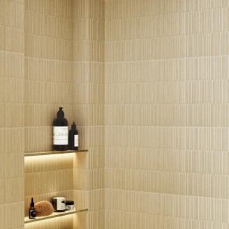 Veggflis <strong>Novakalk</strong>  Beige Relief Matt Relieff 33x90 cm