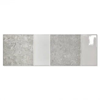 Gulvflis <strong>Prato</strong>  Grå Hvit Matt 15x45 cm