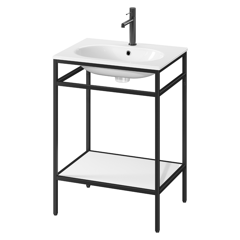 Servantskap Balans 60 cm med Hvit Hylle