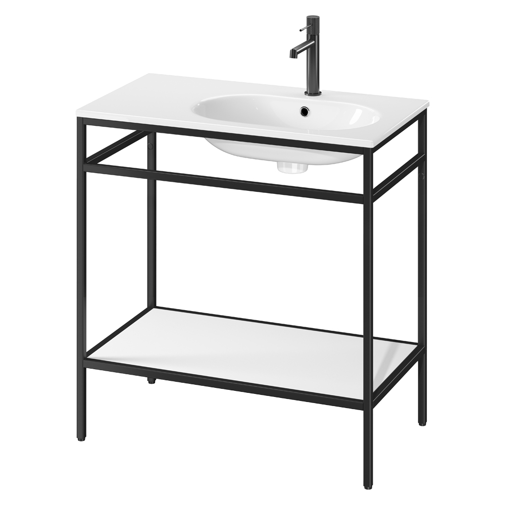 Servantskap Balans 80 cm med Hvit Hylle