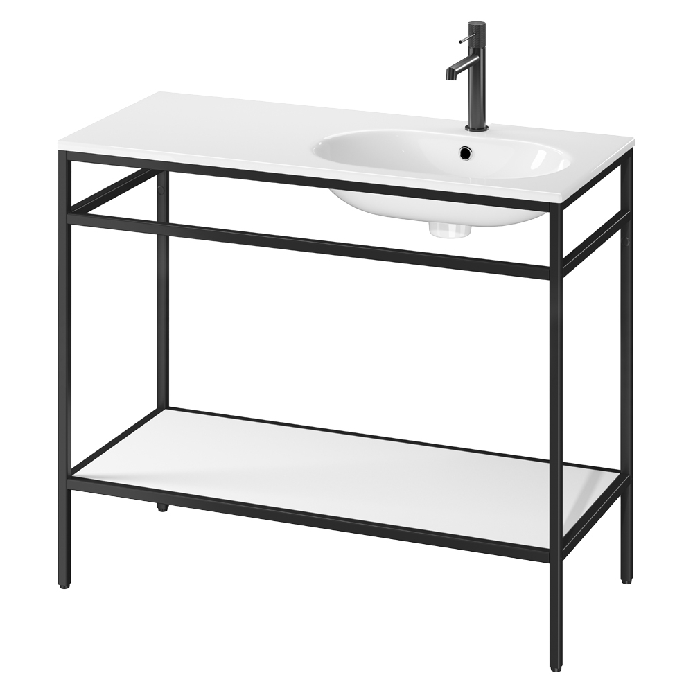 Servantskap Balans 100 cm med Hvit Hylle