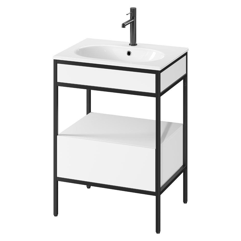 Servantskap Balans 60 cm med Hvit Lådor