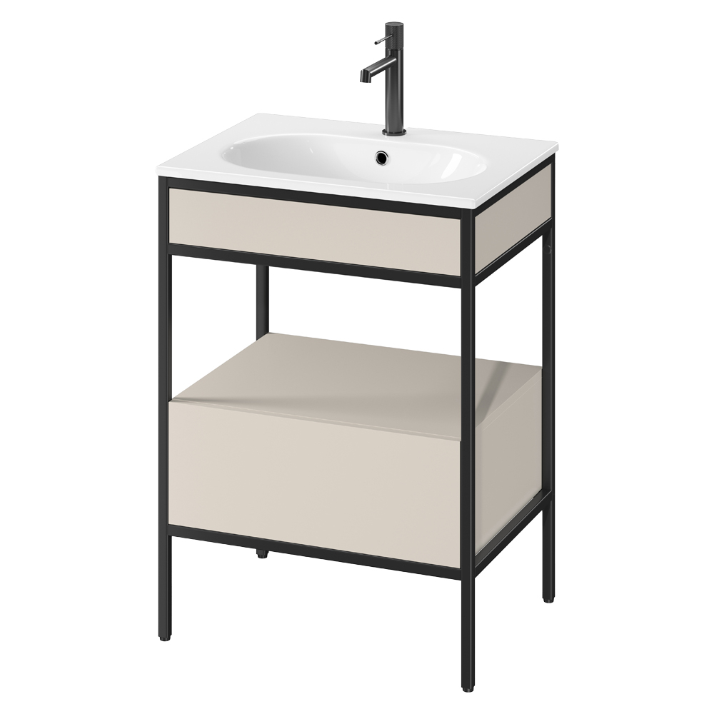 Servantskap Balans 60 cm med Beige Lådor