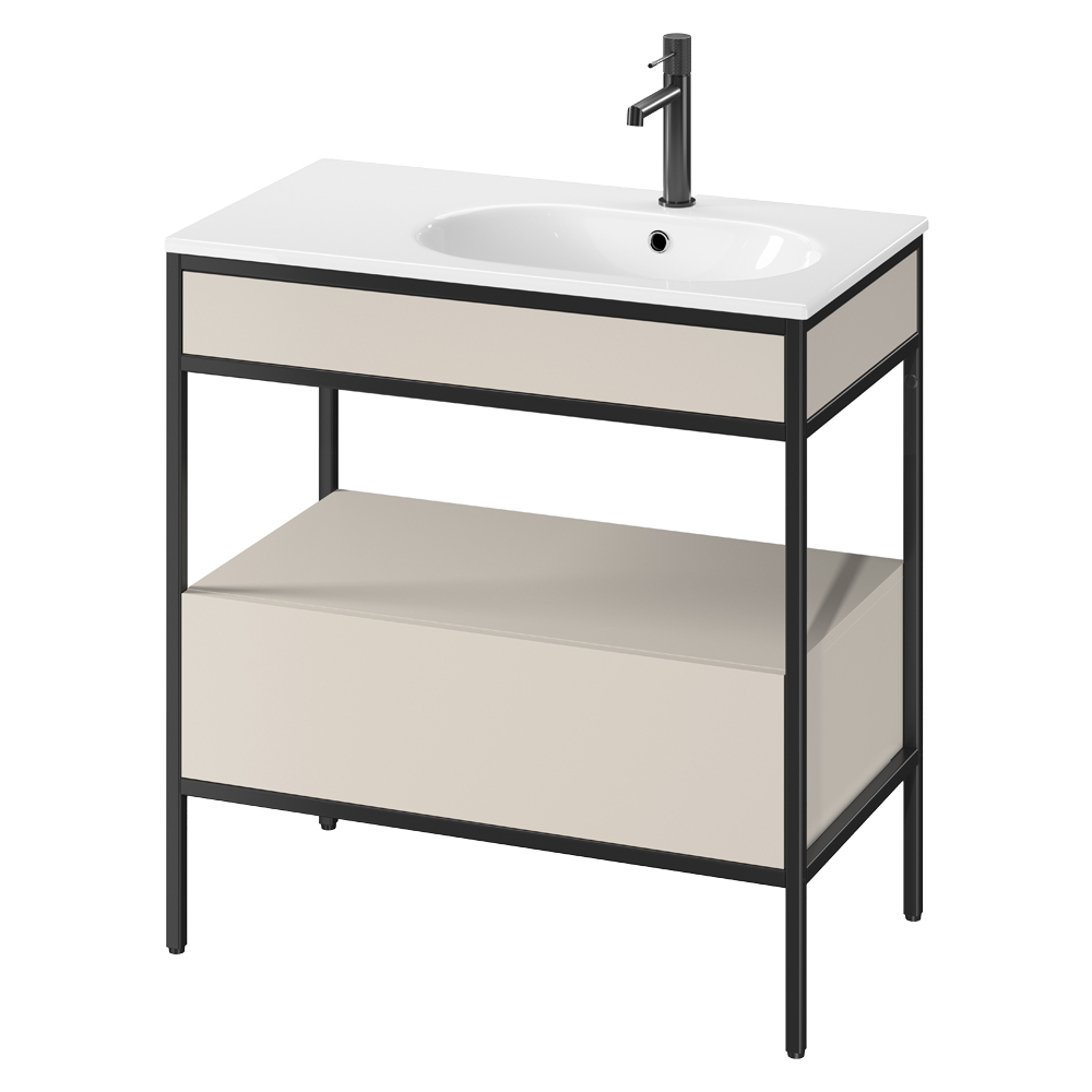 Servantskap Balans 80 cm med Beige Lådor
