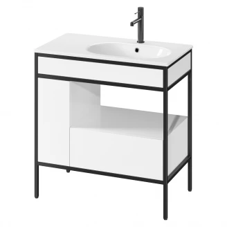 Servantskap <strong>Balans</strong>  80 cm med Hvit Lådor & Skap