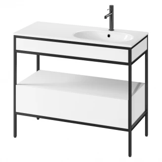 Servantskap <strong>Balans</strong>  100 cm med Hvit Lådor