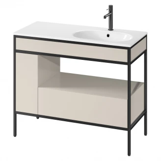 Servantskap <strong>Balans</strong>  100 cm med Beige Lådor & Skap