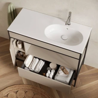 Servantskap <strong>Balans</strong>  100 cm med Beige Lådor & Skap