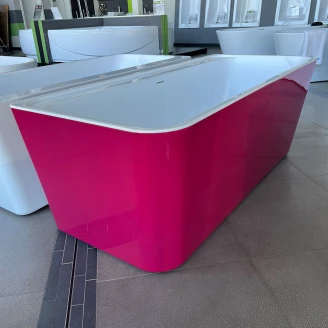 Badekar Avalonia Rød/Fiolett Magenta Blank 150x70 cm
