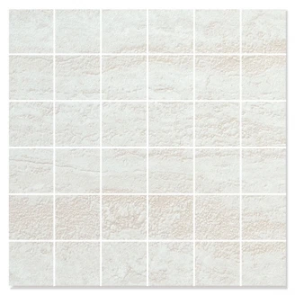 Mosaikkflis <strong>Cinara</strong>  Hvit Matt 30x30 (5x5) cm