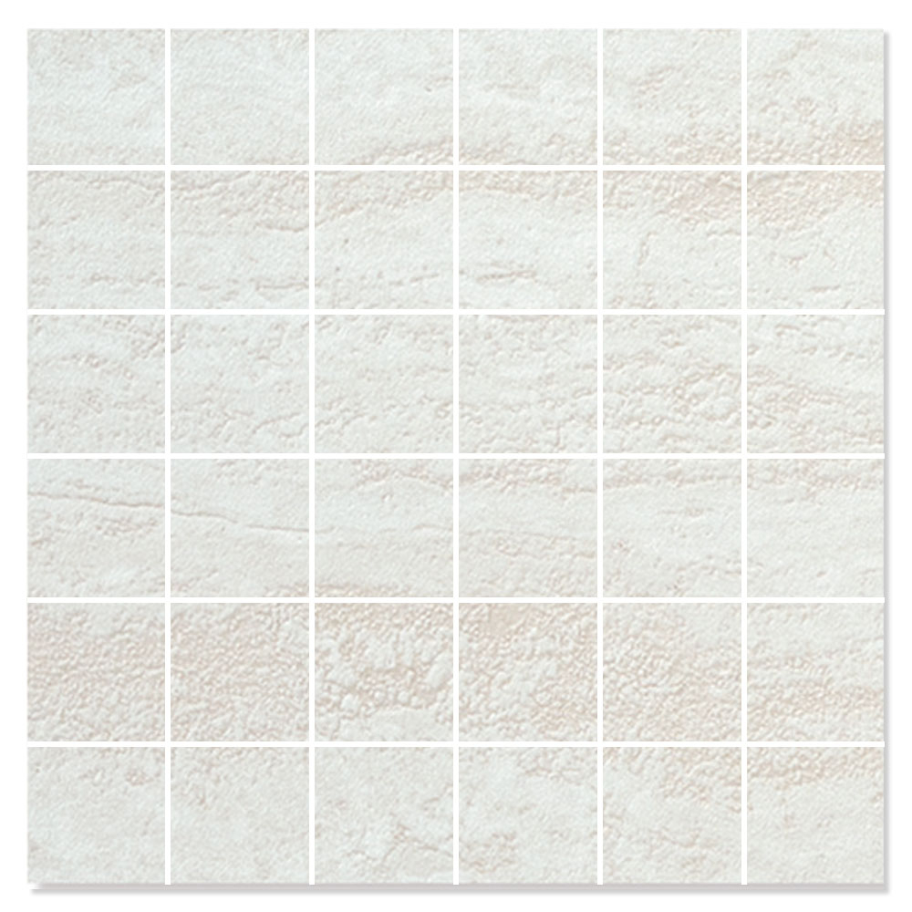 Mosaikkflis Cinara Hvit Matt 30x30 (5x5) cm