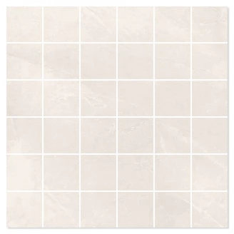 Marmor Mosaikkflis <strong>Alteza</strong>  Hvit Matt 30x30 (5x5) cm