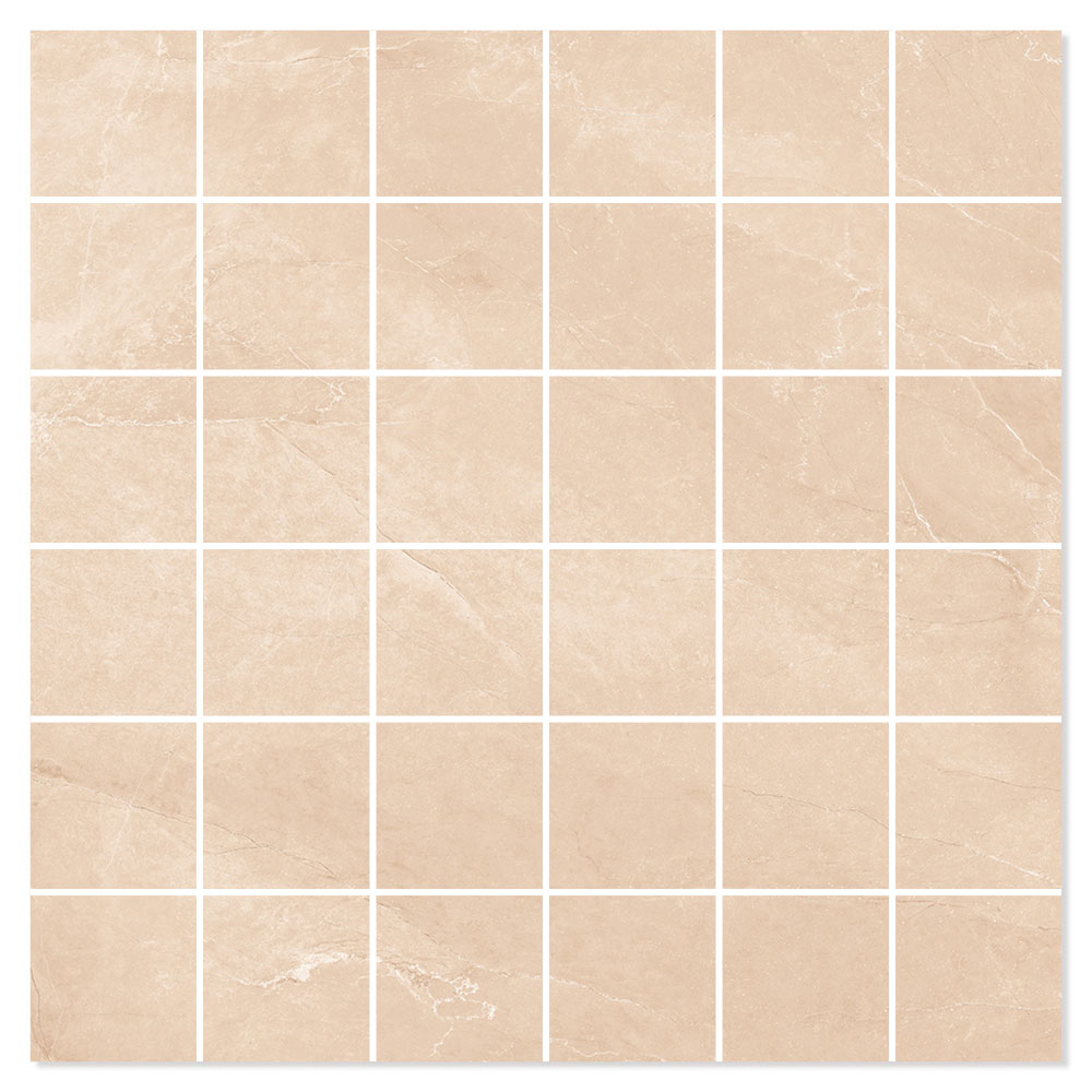 Marmor Mosaikkflis Alteza Beige Matt 30x30 (5x5) cm
