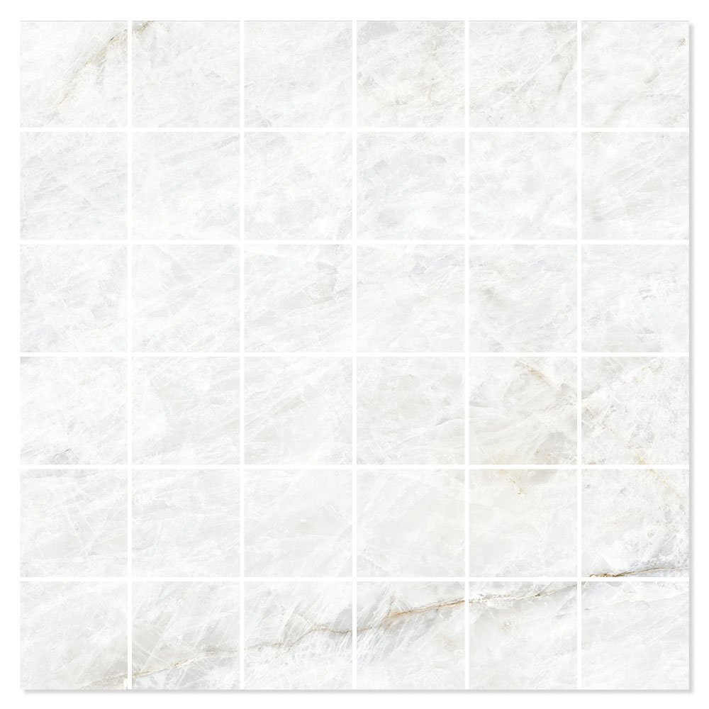 Marmor Mosaikkflis Vitality Hvit Matt 30x30 (5x5) cm