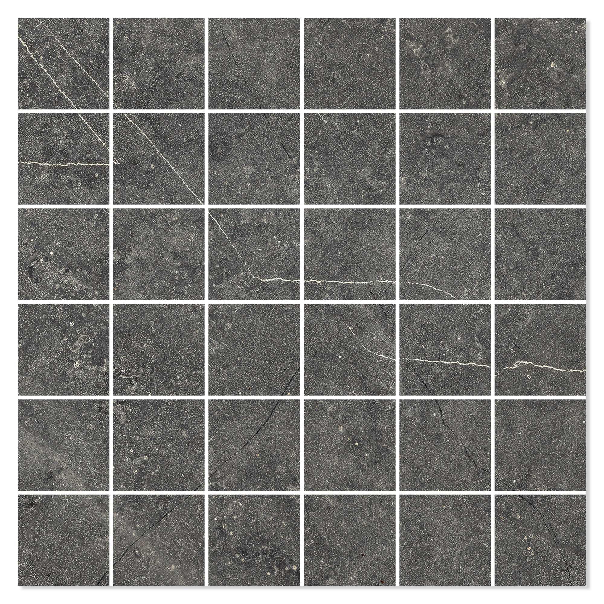 Mosaikkflis Vitrium Svart Matt 30x30 (5x5) cm
