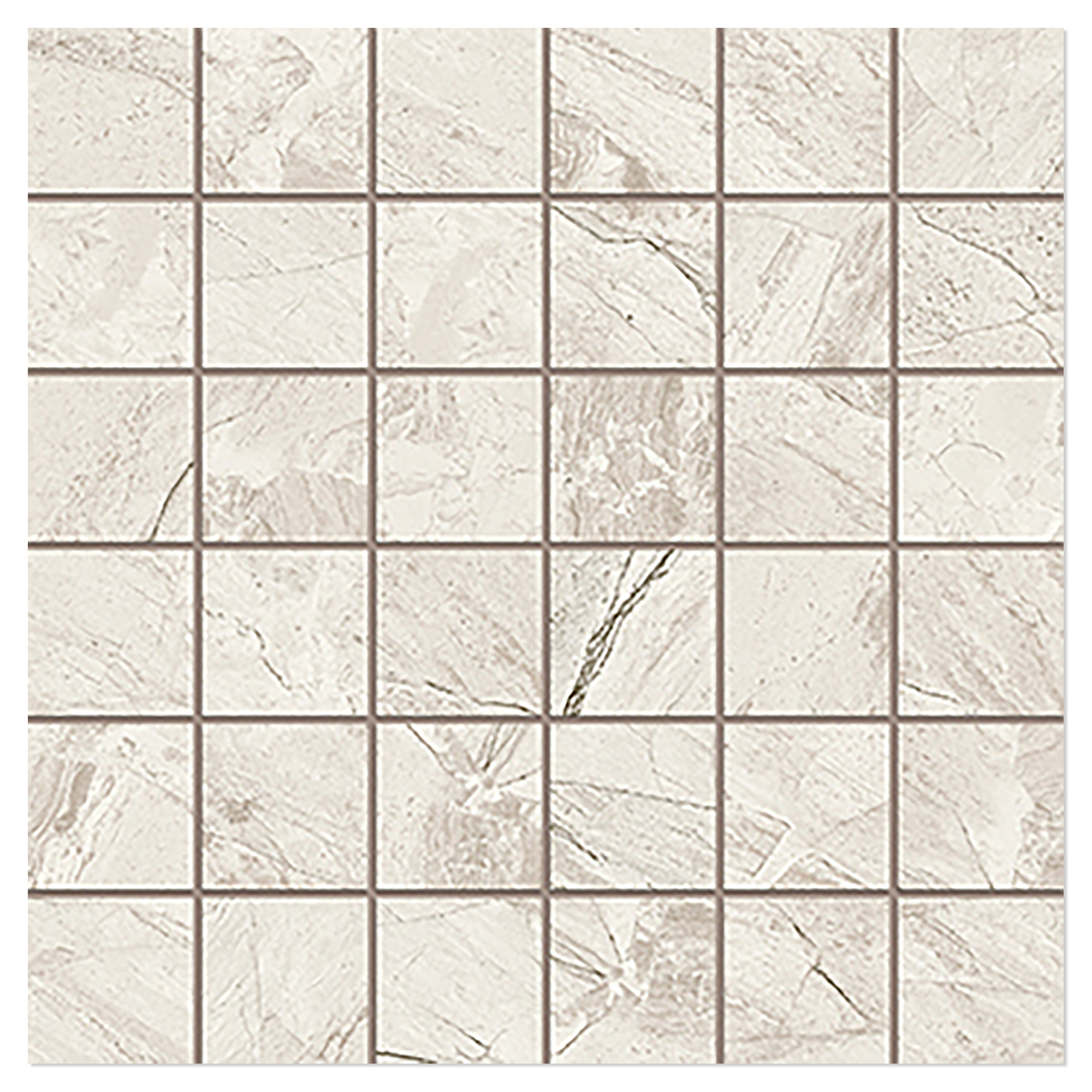 Mosaikkflis Jolie Hvit Matt 30x30 (5x5) cm