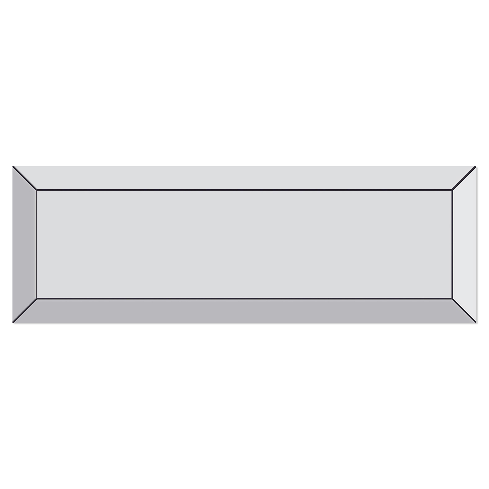 Veggflis Arion Hvit Matt 8x23 cm