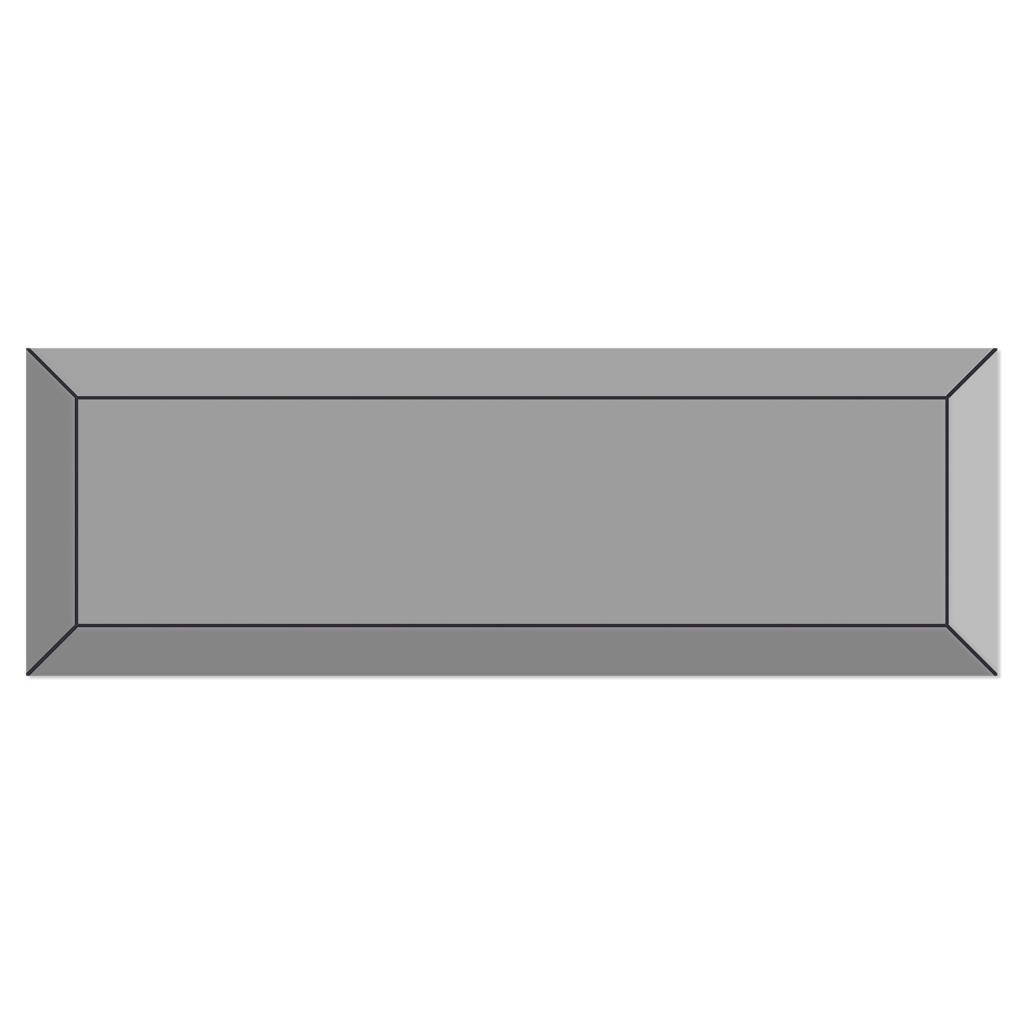Veggflis Arion Hvit Blank 8x23 cm