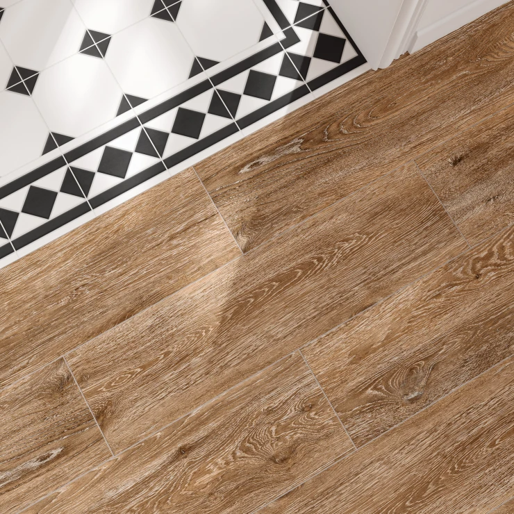 Tre Gulvflis Ekeby Brun Walnut Matt 20x75 cm