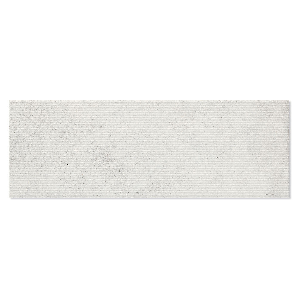 Veggflis Ivrea Hvit Matt Relieff 30x90 cm