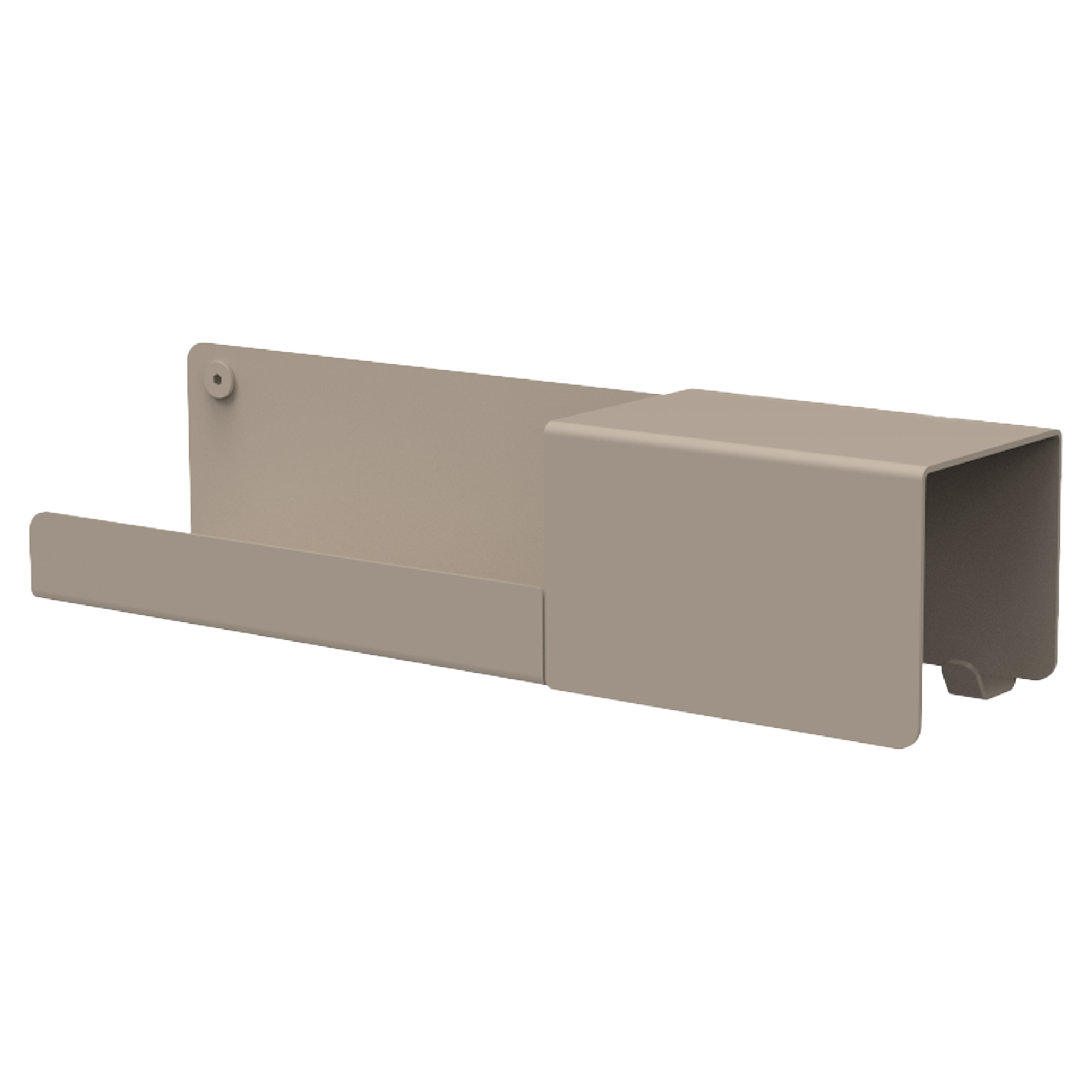 Hylle Sommardopp med Krokar S 37x9 cm 3 Hängare Beige Høyre
